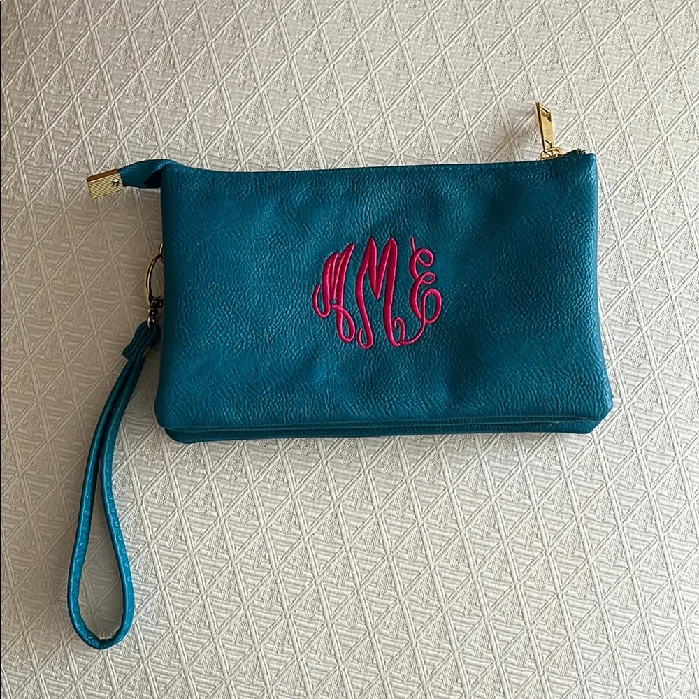 Blue Wristlet Clutch/Crossbody Bag NWOT - Picture 2 of 16